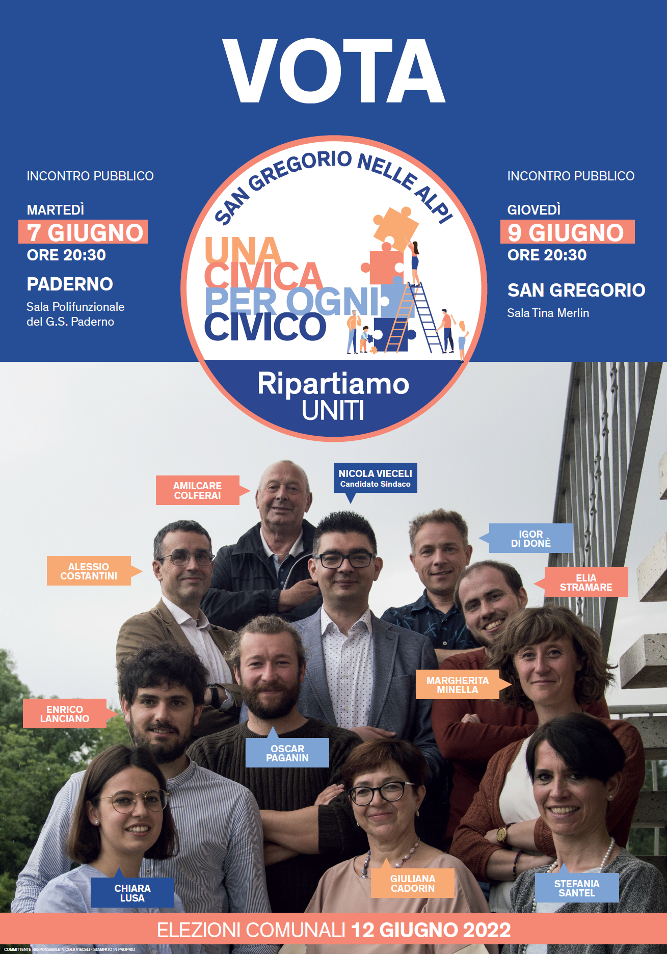 manifesto elettorale una civica per ogni civico